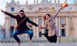 'Cặp tiên đồng ngọc nữ Philippines' nhí nhố đi tuần trăng mật ở Ý