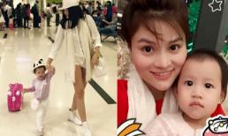 Con gái Vũ Thu Phương sành điệu đi chơi với bố mẹ