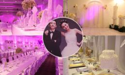 Quang cảnh tiệc cưới tràn ngập sắc trắng của Lê Thúy - Khải An