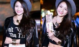 Thủy Top khoe 'eo con kiến' gợi cảm với crop top cá tính