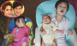Hai con Lý Hải chăm em gái mới sinh siêu đáng yêu