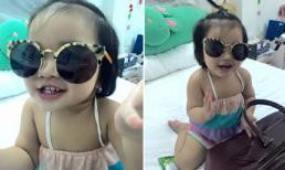 Con gái Xuân Lan đeo kính cực ngộ nghĩnh