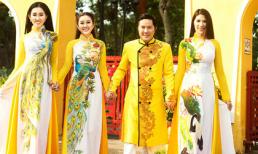 Hoa hậu Đài Loan Lin Yu Jou cùng Bầu Hoà mặc áo dài xuống phố đón Xuân