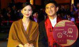 Ngô Kỳ Long và Lưu Thi Thi khoe giấy đăng ký kết hôn