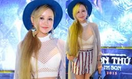 MC Việt Nga diện thời trang hè đi xem phim giữa mùa đông Hà Nội
