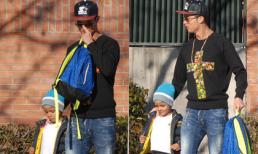 Ronaldo đưa con trai cưng đi học sau khi xác nhận chia tay bạn gái