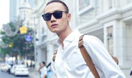 Á quân VNTM 2014 Duy Anh lịch lãm trên phố