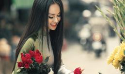 Á Hậu Diễm Ngọc thả hồn với tà áo dài giữa chợ quê