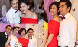 Vân Trang cùng bạn trai mới tình tứ dự cưới Huỳnh Đông