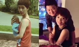 Trà My Idol lần đầu bế con 'tung tăng' đi chơi