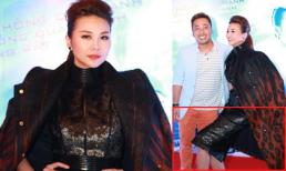 Thanh Hằng 'khuỵu gối' khi chụp hình với Dũng 'khùng'