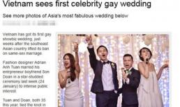 Đám cưới đồng tính của NTK Anh Tuấn được lên báo ngoại