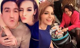 Gia đình Andrea quây quần mừng sinh nhật bố