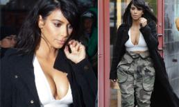 'Siêu vòng ba' Kim khoe vòng một hết cỡ giữa trời lạnh dưới 0°C