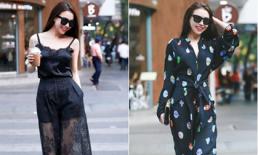 Diện đồ hiệu xuống phố 'chất' như Trà Ngọc Hằng