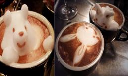 Thú vị nghệ thuật 3D bên cốc cafe