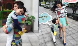 Tim và Trương Quynh Anh 'đánh lẻ' dẫn con đi chúc Tết?