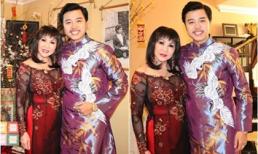 Vũ Hoàng Việt và người tình tỷ phú diện áo dài đón Tết ở Mỹ