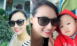 Gia đình Lã Thanh Huyền hứng khởi đi 'du hí' đầu năm