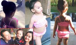 Con gái Phạm Quỳnh Anh mặc áo tắm cực điệu và yêu