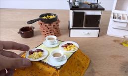 Thưởng thức bữa sáng được làm từ những món đồ tí hon