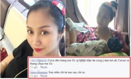 Ốc Thanh Vân 'te tua' ngồi chăm con siêu hài hước