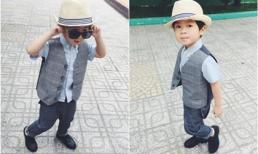 Con trai Lý Hải ăn diện bảnh bao như người lớn