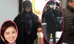 Lâm Tâm Như che chắn kín như bưng ở sân bay