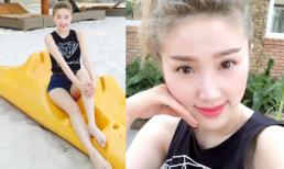 Bảo Thy khoe da trắng sứ ở biển Nha Trang