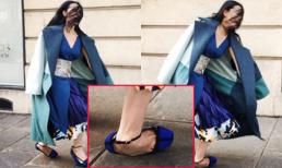 Trương Hinh Dư loạng choạng vì trẹo chân tại Tuần lễ thời trang Paris 