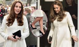 Công nương Anh cuối thai kỳ vẫn chênh vênh trên giày cao gót 