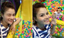 Vũ Thu Phương nhí nhảnh đưa con gái đi chơi