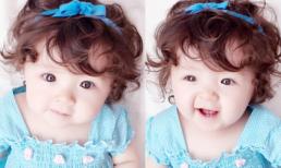 Cadie xinh như công chúa với váy xanh điệu đà