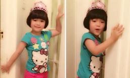 Con gái Thúy Nga 'trộm' vương miện của mẹ làm Hoa hậu