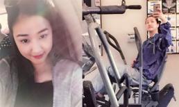 Maya miệt mài ở phòng tập để lấy lại dáng sau sinh