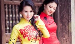 Trần Thị Quỳnh - Sonya Sương Đặng rực rỡ với áo dài lạ mắt