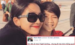 Kim Hiền vừa về nhà dưỡng thai đã nhớ chồng da diết