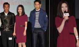 Triệu Vy trẻ trung và xinh tươi bên 'nam thần' Chung Hán Lương