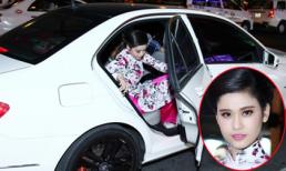 Trương Quỳnh Anh đi xem phim bằng xe tiền tỷ chồng tặng
