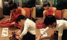 Hồ Ngọc Hà 'đấu trí Lego' với con trai Subeo