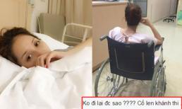 Fans xót xa trước hình ảnh ngồi xe lăn của Khánh Thi