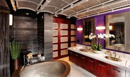 Trang trí phòng tắm với sắc tím hiện đại