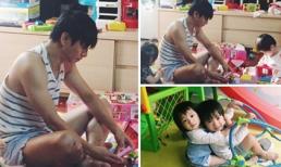 Lý Hải chơi đồ hàng cùng 3 con nhỏ
