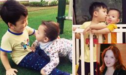 Đan Lê khoe loạt khoảnh khắc đáng yêu của hai quý tử