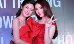 Kỳ Duyên ngọt ngào tone đỏ, 'nhắng nhít' cùng Ngọc Hân