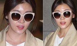 Ha Ji Won lộ mặt bóng nhẫy ở sân bay
