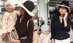 Vũ Thu Phương và con gái 'trốn' chồng đi chơi