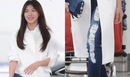 Ha Ji Won sành điệu và trẻ trung với jeans rách