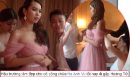 'Công chúa' Hà Anh được chăm chút kỹ lưỡng trong hậu trường