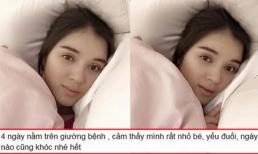 Lý Nhã Kỳ 'khóc nhè' khi nằm trên giường bệnh